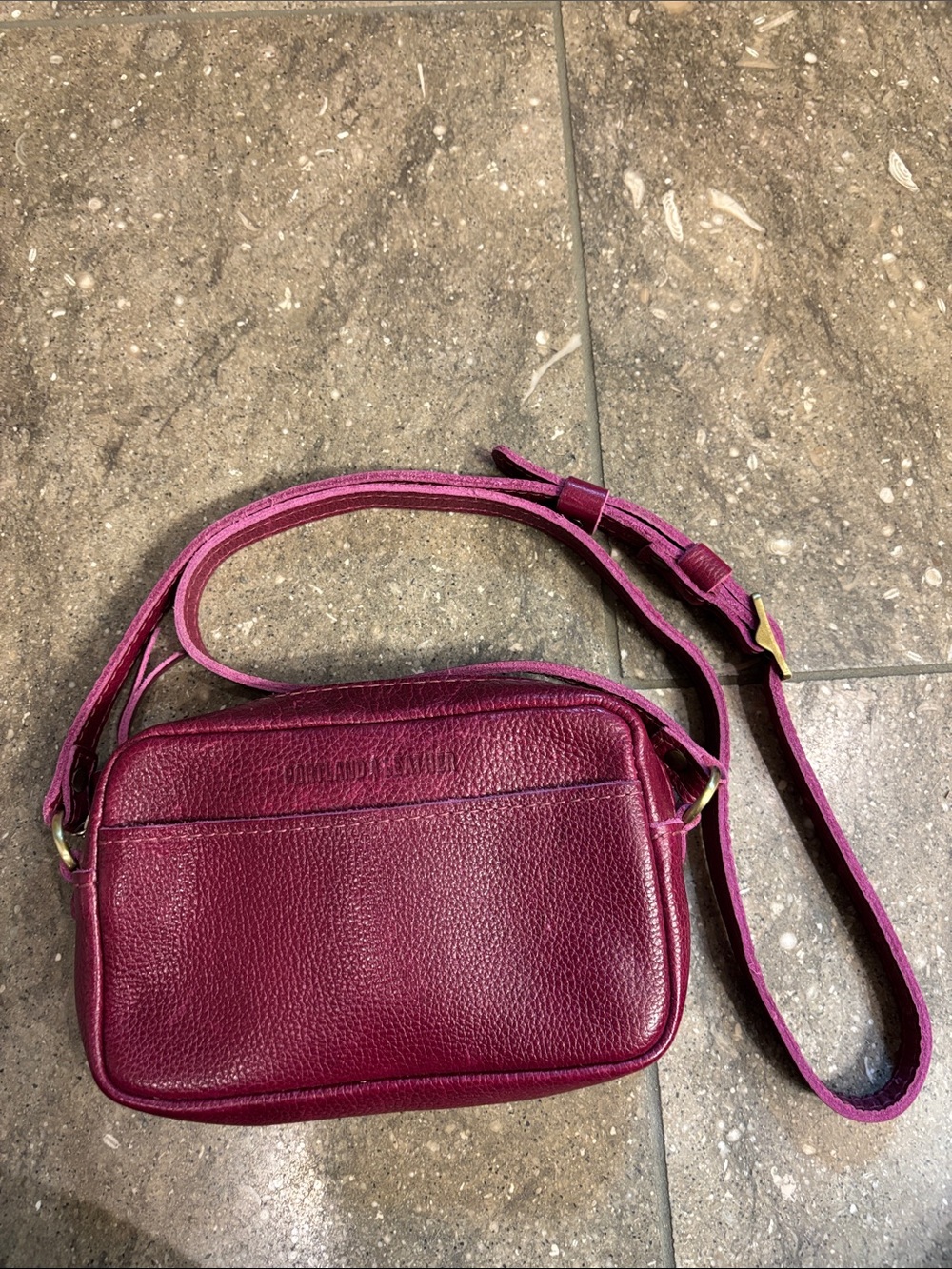 Portland Leather Small Camera Bag, Orchid